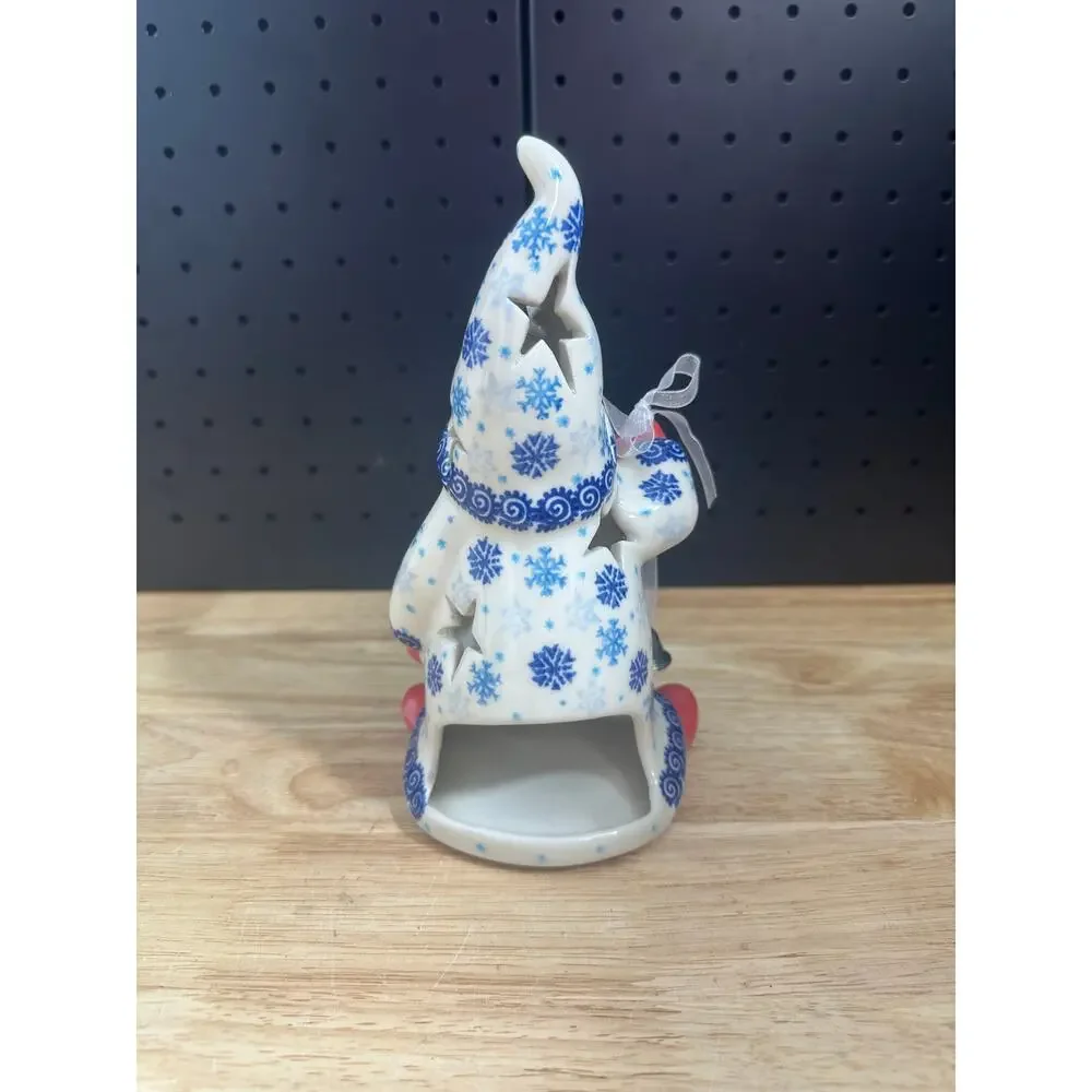 Boleslawiec Polish Pottery Gnome Winter 8” Tall
